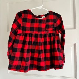 🔵 3 for $9 Carter's 4T Girls Holiday Long Sleeve Flannel
